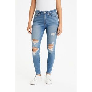 American Eagle Light Wash Distressed Skinny Jeans US 6